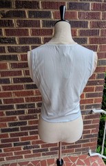 VTG* Y2K Frontline Dance Girl Tank Top-‘NY Groove Tee’- Light Grey/Beige-Sz M/L