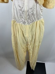 Vintage Yellow D. FRANK Jumpsuit Size M 90s Crop Vest Tapered Leg