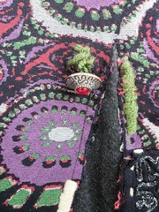 Vintage 2000s Desigual Cardigan, Colorful Patchwork Knit Jacket, Y2K Long Tunic