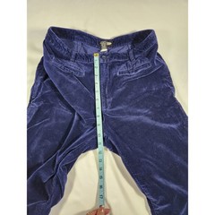 Vintage Old Navy Blue Velvet 100% Cotton Flat Front Straight Leg Pants Size 8
