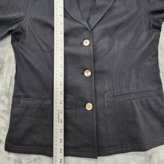 Vintage Tommy Bahama Jacket Womens 2 Black Stretch Cotton Preppy Lightweight