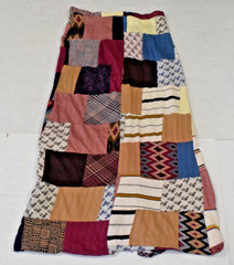 Vintage Skirt Sir Gal California Size S 60s Bohemian Patchwork Wood Button OOAK