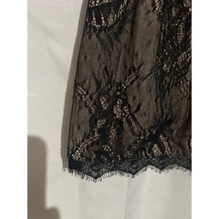 Black lace v-neck cami top