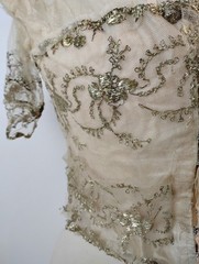 Antique Edwardian Evening Bodice Leonard O’Neill with Gold Metallic Embroidered