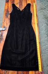 Vintage Dress The Addis Co Syracuse NY NO SIZE TAGS Black Velvit Type Material