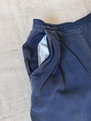 1960s Vintage Jantzen Blue Faded Zip Cotton Twill Shorts Women’s 25” Xs S