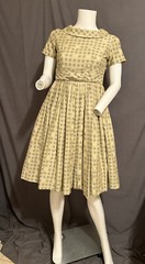 Vtg. 60s Tommy Carol Dress Sz.8 100% Cotton Fit & Flare Metal Zip 30-24-38