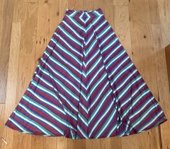 Vintage Giorgio Di Sant Angelo Retro Striped Long A-Line Maxi Skirt As-Is