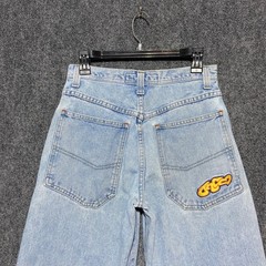 Vintage JNCO Sista Girlie Stuff Wide Leg Jeans Light Wash 90s Skater Size 7 USA