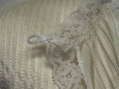 JC Penney Vintage Two-Piece Nylon Nightgown Robe Peignoir Set S / M Ivory Silky