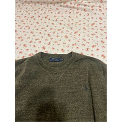 vintage ralph lauren olive green oversized grandpa sweater