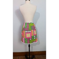 Accentuette Pink/Green/Yellow/White Mod Print Half Slip
