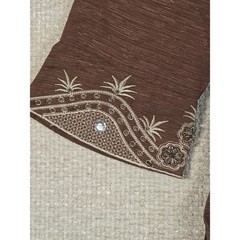VTG Carole Little Silk Jacket XL Brown Beaded Embroidered Boho Art to Wear Lined