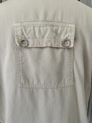 David Dart Sport Oversized Safari Shirt Women’s Size S Back Pocket Khaki Vtg 90s
