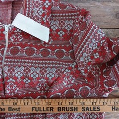 Vintage 70s NPC Fashions Dress 1/2 Half Zip Long Sleeve Mod Boho Womens USA *A