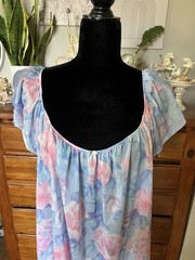 Vintage Babydoll Floral Slip Dress Soft Girl Coquette 48 Inch Bust Women’s 3XL
