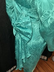Beautiful Vintage Ashlee California Turquoise Size 8 Split Front Dress USA Made