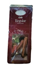 Vtg 80s CVS Drugstore Sheer To Waist Shadow Toe Pantyhose Medium Tall White New