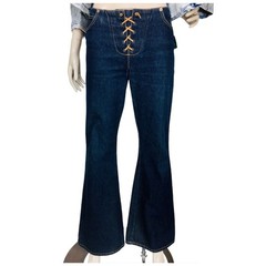 Vintage 90s Y2K Jordache Denim Laced Waist Bell Flare Jeans Women’s Size 10/12