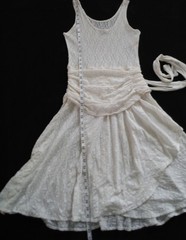 Fredericks of Hollywood VTG 70’s Rare Very Pretty Cream Color Nylon Lace Dress M