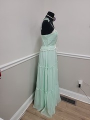 VTG ILGWU Mint Prairie Sun Dress Boho Cottagecore Maxi Romantic
