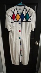 Vintage 80s 90s Dress made by Leslie Fay Collections/Size 16
