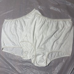 NWOT VTG Carole Lot of 2 Granny Panties Sz 7 White Polyester Cotton Gusset