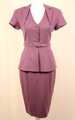 VTG Women’s 90s 2 Pc Bebe Mauve Top & Skirt Dress Set XS/S 1990s Dress Suit