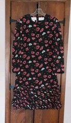 VTG Liz Roberts By Mary Ann Lamonte Floral Dress Ruffles Cottagecore L/XL
