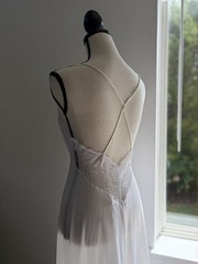 VTG 70s Barbizon White Lace Maxi Nightgown Slip S Fairy Whimsi Feminine Bridal