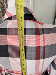 Vintage TC II Plaid Shirtwaist Dress 14 Red Black White POCKETS Belted Pristine