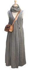 VTG Adini Lagenlook Duster Dress Vest Women’s Large Cotton Pockets India