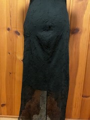 VTG 90s Byer Too! Lined Black Floral High-low Dress Made In USA S