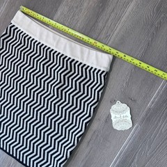 Altar’d State, Chevron Knit Skirt Black Ivory