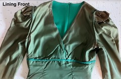 Vintage 80s Dynasty green 2PC Peplum Skirt Set by Rina di Montella Size 8