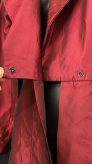 Vintage 1980s red Victorian-style jacket S M long goth glam tuxedo tailored