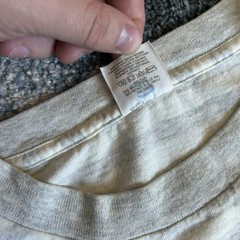 Made in U.S.A. UNLV TENNiS HEATHER ASH CREAM SLUBBY STRiPED SiNGLE STiTCH BELTON