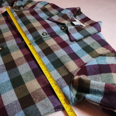 vintage 90s plaid check wool shacket chore jacket coat sz 8 western heritage