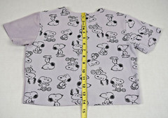 Peanuts Crop Top Size S/M Snoopy Woodstock 2 Tone Pale Lavender Embroidered 2021