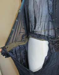 Vintage/Antique 1920’s Art Deco Black Silk Chiffon Jet Beaded Flapper Dress