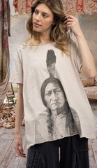 Blue Velvet Free Style Anthropologie Vintage boho t-shirt top blouse shirt XL NW