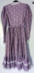GUNNE SAX vtg prairie dress, 1970s lavender calico floral XXS
