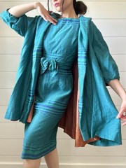 Vintage 1950s Dress Set Molly Modes Rockability Jacket Puff Sleeve