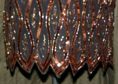 Vintage! SHALIMAR FASHION Copper Beaded Sequined Lined Top ~ Holidays ~ Size M
