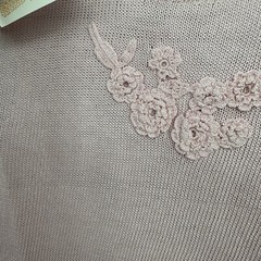 Vintage Lims Sweater Vest Womens Large Floral 3D Appliqué Crochet Knit Pink y2k