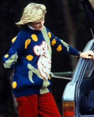 Princess Diana replica sweater pullover Koala Bear 1980’s blue adorable!