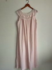 Vintage Barbizon Lace Floral Embroider Maxi Dress Nightgown Sexy Granny LARGE
