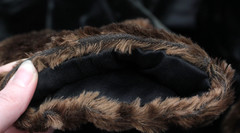 Vtg Women’s Antique Early 1900s To 1920s Black Velvet Coat W/ Brown Fur Trim M/L