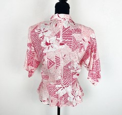 True Vintage ‘Miss Oops’ Two Piece Skirt and Top Set Hawaiian Floral Dress 80s