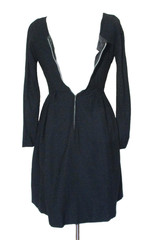 Vintage Stanton Jrs Dress XS/S Women Black Acetate/Polyester Long Sleeve